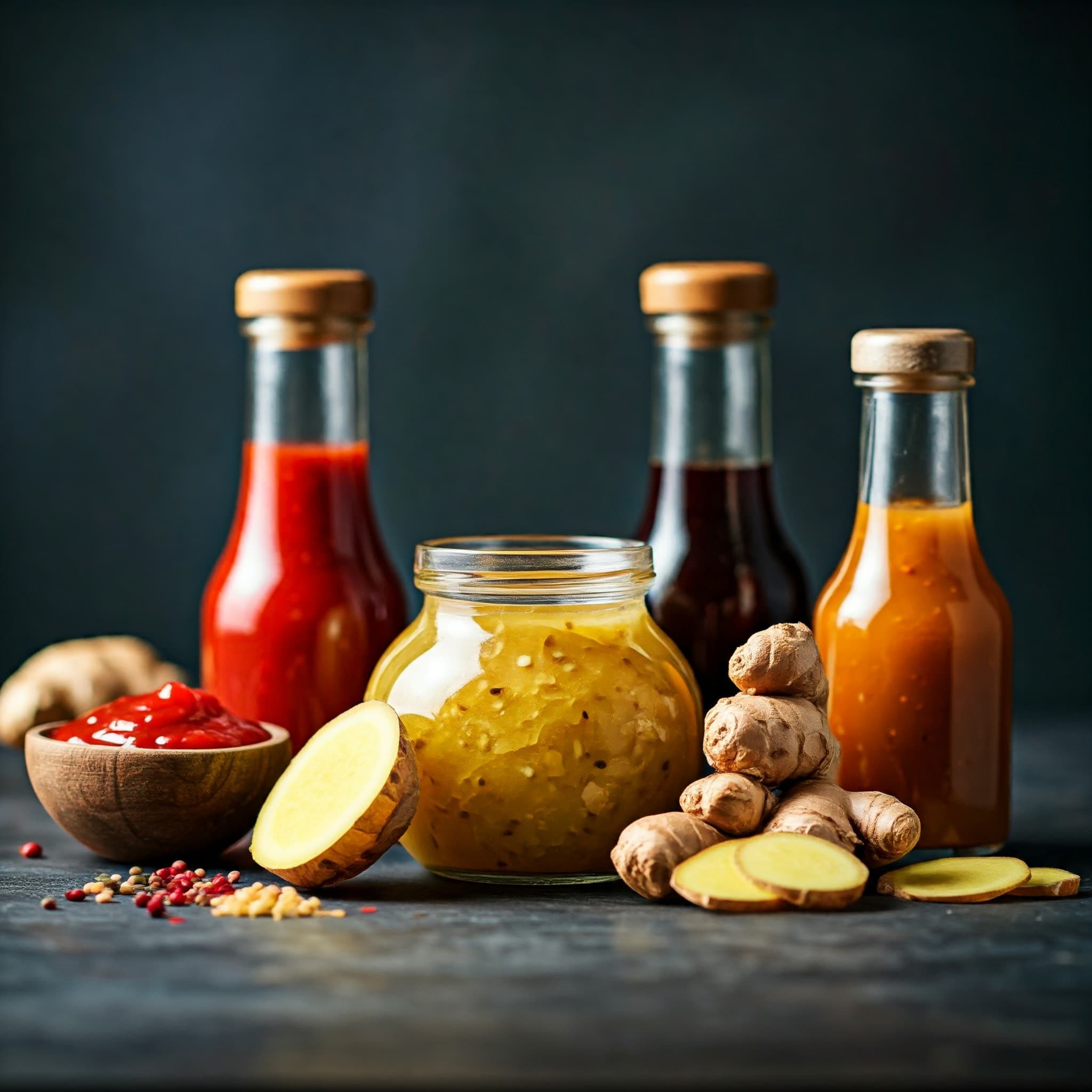 Sauces using ginger as a key ingredient (AI-generated Image)