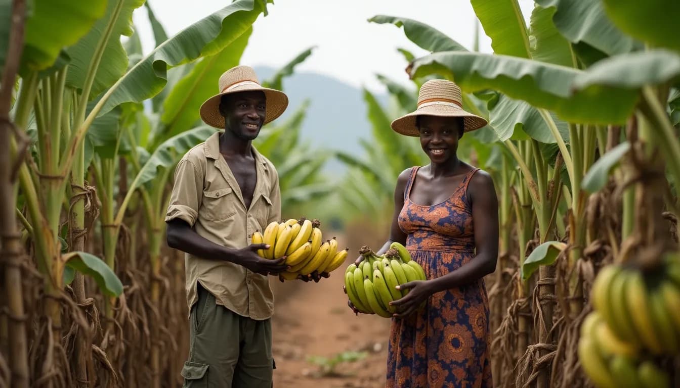 African farmers are harvesting bananas (AI-generated Image)