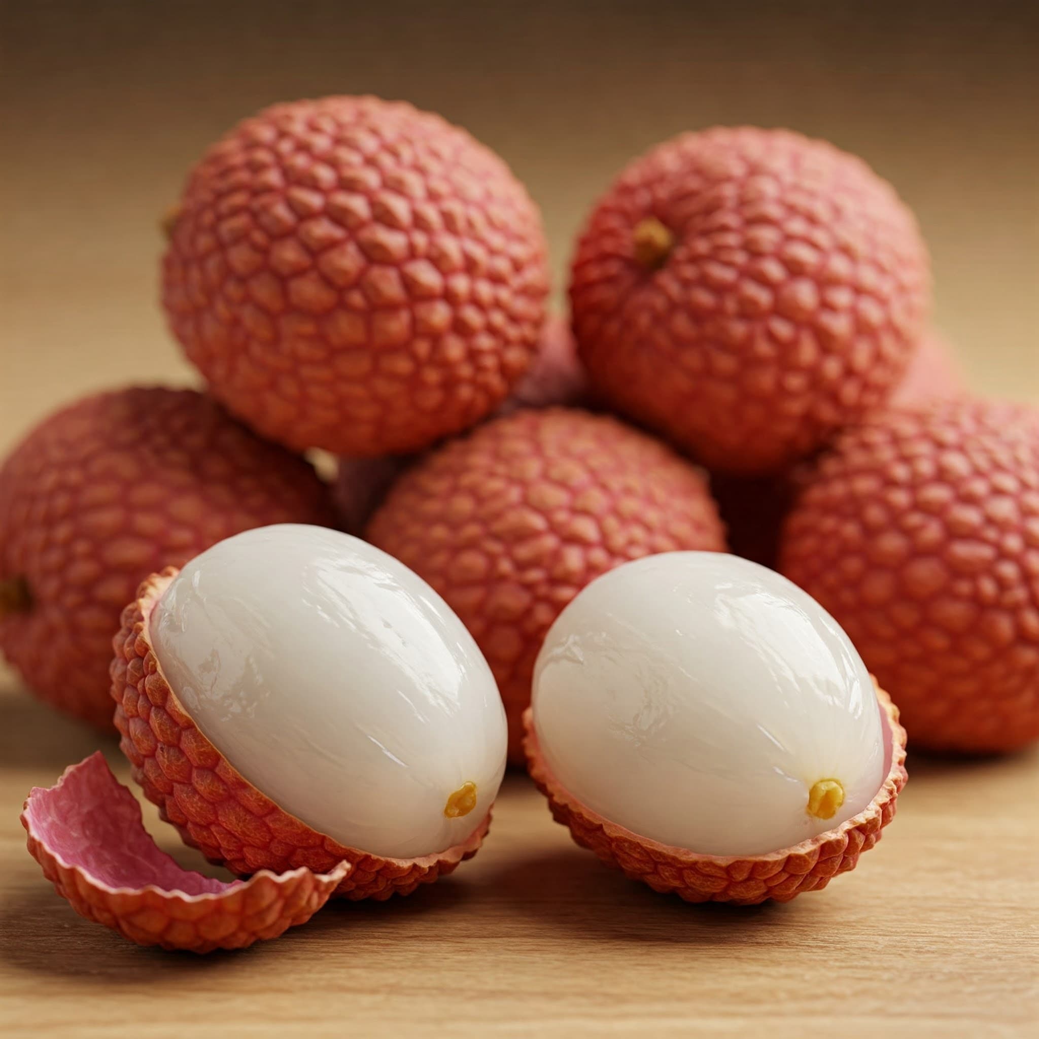 Litchis frais (image générée par IA)